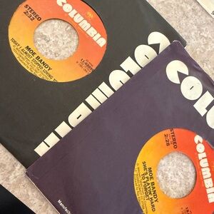 Vintage Columbia Vinyl Records Moe Bandy